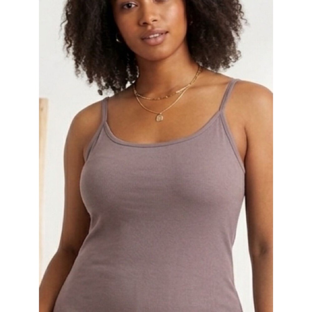 avocado Taupe tank with Spaghetti Straps